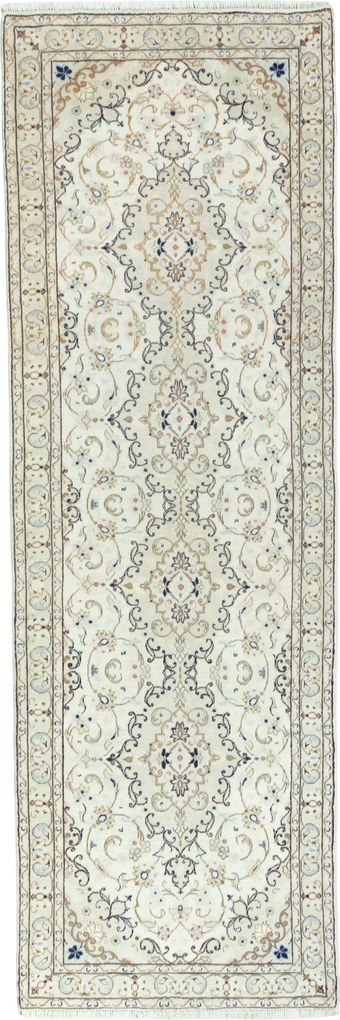 Kashan Tappeto 300 x 100 Beige (Iran) Annodato A Mano