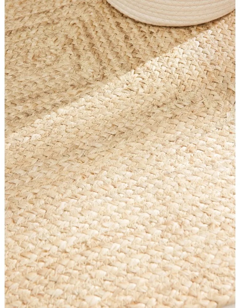 Tappeto colore naturale chiaro in iuta reversibile e tessuto a mano 160x230 cm Sharmila Natural White – Hanse Home