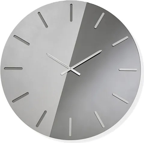 Orologio da parete MACK rotondo D80 cm bicolore Fumč e Argento
