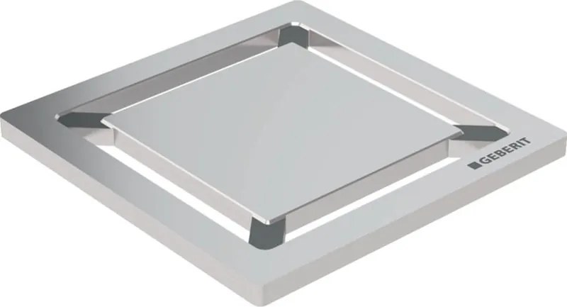Griglia per piletta doccia GEBERIT Squares in inox spazzolato H 80 mm L 80 mm