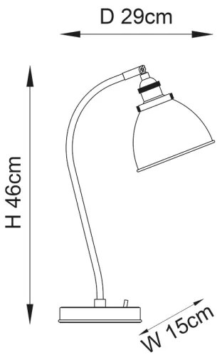 Endon 98747 - Lampada da tavolo FRANKLIN 1xE14/7W/230V ottone
