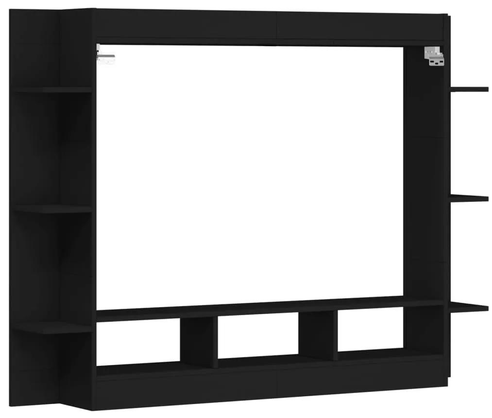 Mobile Porta TV Nero 152x22x113 cm in Legno Multistrato