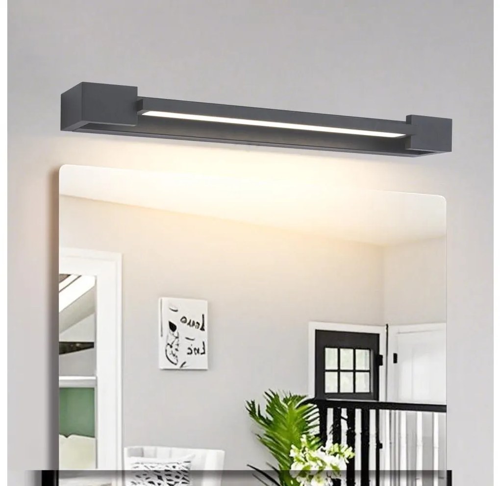 Brilagi-LED Illuminazione per specchio da bagno AQUA LINE LED/12W/230V 45 cm IP44 antracite.
