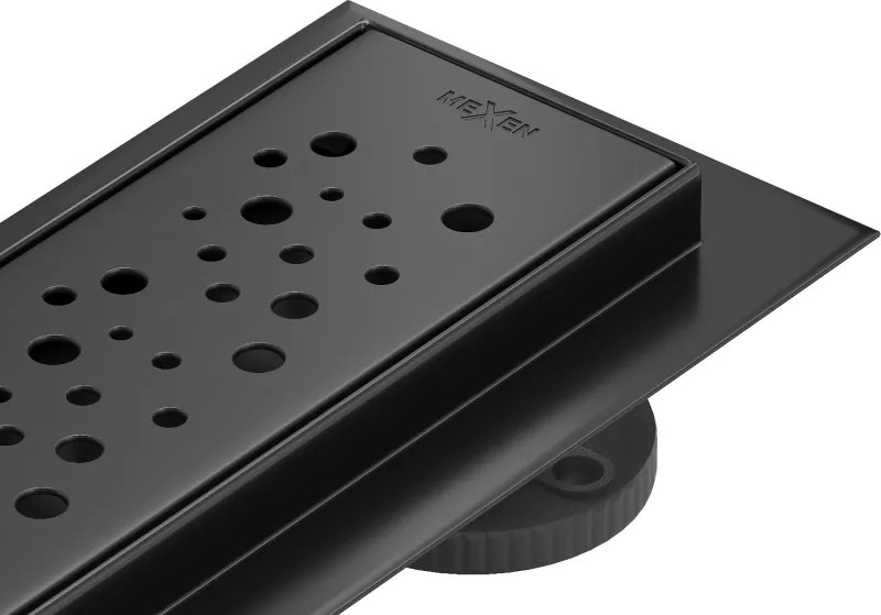 Mexen Flat 360° M12 scarico lineare girevole 70 cm, nero - 1721070-40