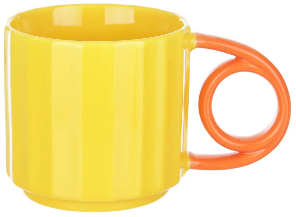 Tazza gialla in porcellana 360 ml Handly
