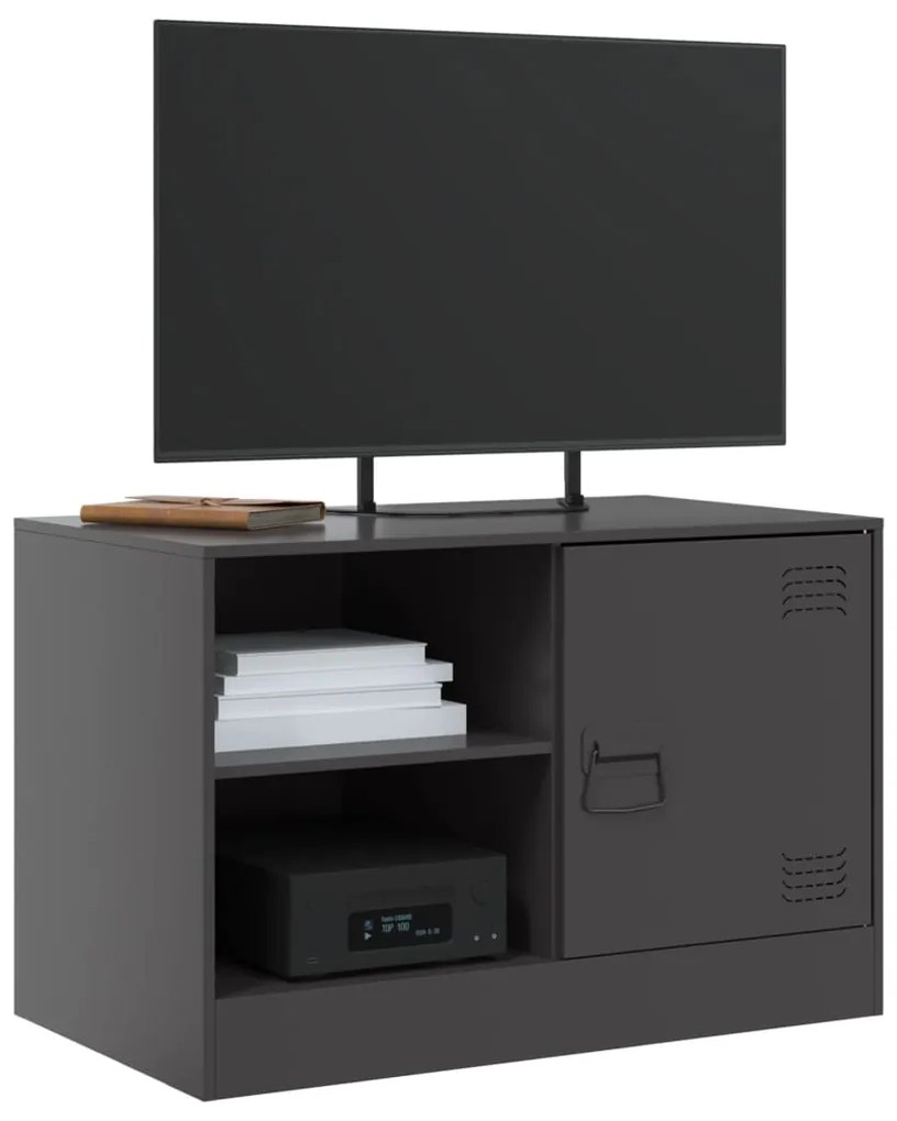 Mobili tv 2 pz neri 67x39x44 cm in acciaio