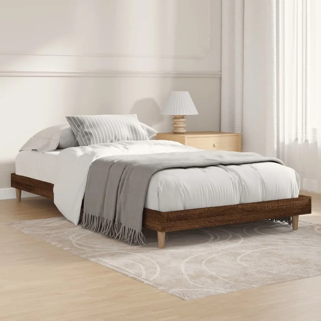 Giroletto Senza Materasso Rovere Marrone 100x200 Cm Truciolato /