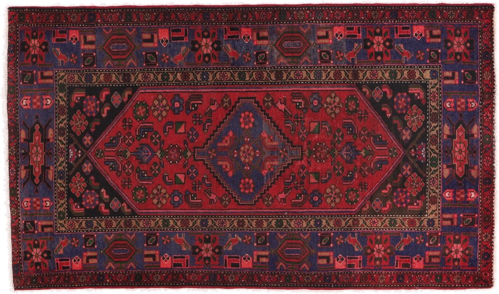Hamedan Tappeto 130x220 (Iran) Annodato A Mano