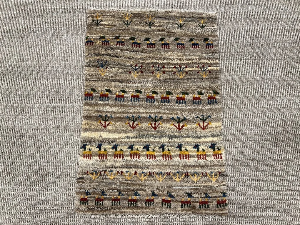 Gabbeh Tappeto persiano 60 x 90 Grigio (Iran) Annodato A Mano
