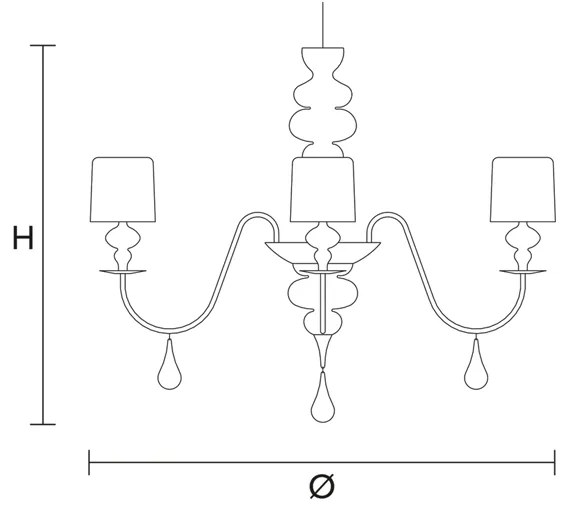 Lampadario Contemporaneo Eva In Plastica Bianco Alluminio 10 Luci