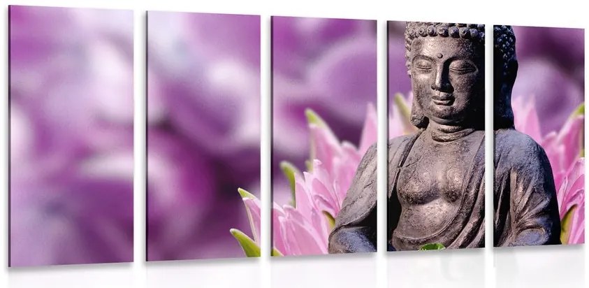Quadri 5 pezzi – Buddha tranquillo
