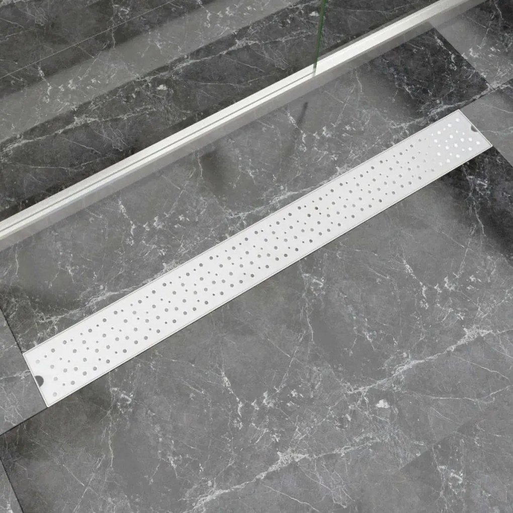 Canaletta Di Drenaggio Per Doccia A Bolle 1030x140mm İn Acciaio /