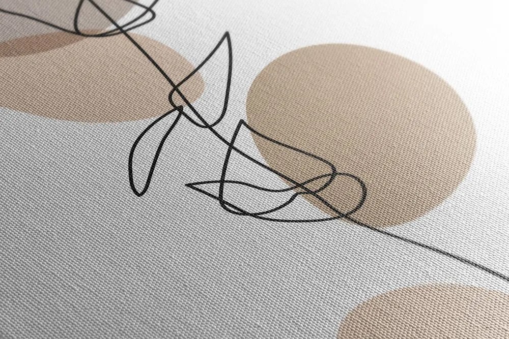 Stampa su tela – Foglia minimalista su sfondo bianco No4