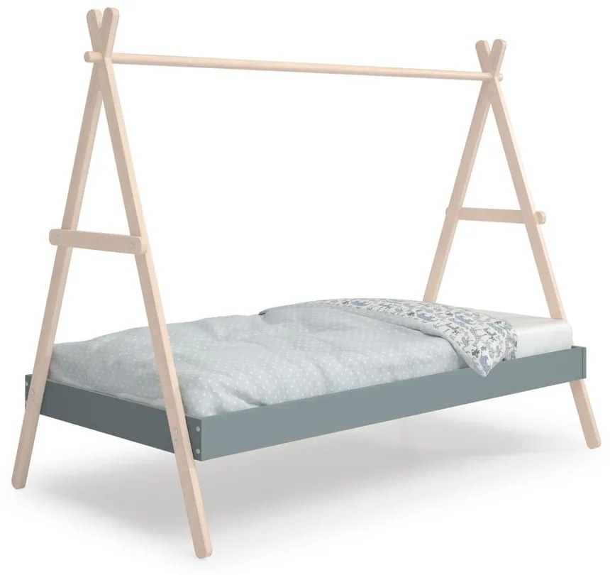 Letto per bambini in legno di pino verde/naturale 90x200 cm Trufa - Marckeric