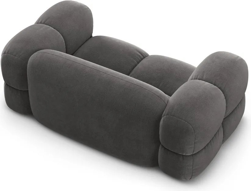 Divano grigio con rivestimento in velluto 180 cm Loretto – Cosmopolitan Design