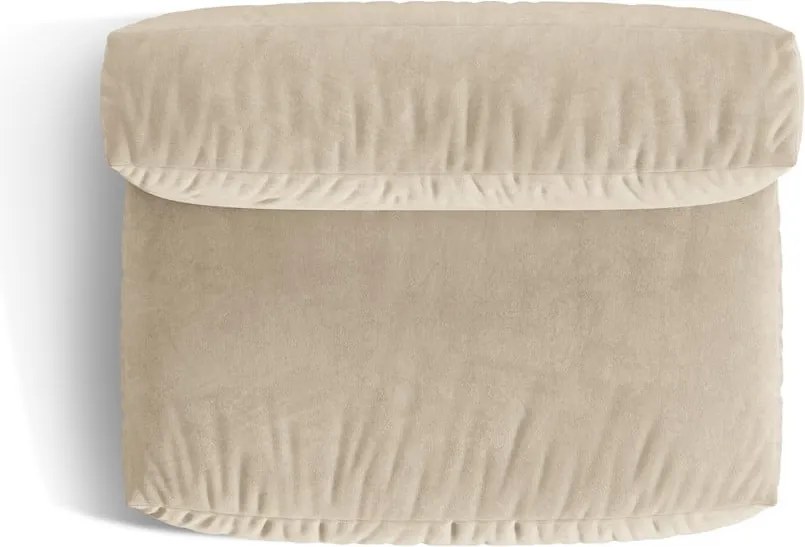 Parte divano componibile beige (solo con parte centrale) con rivestimento in velluto Martina – Micadoni