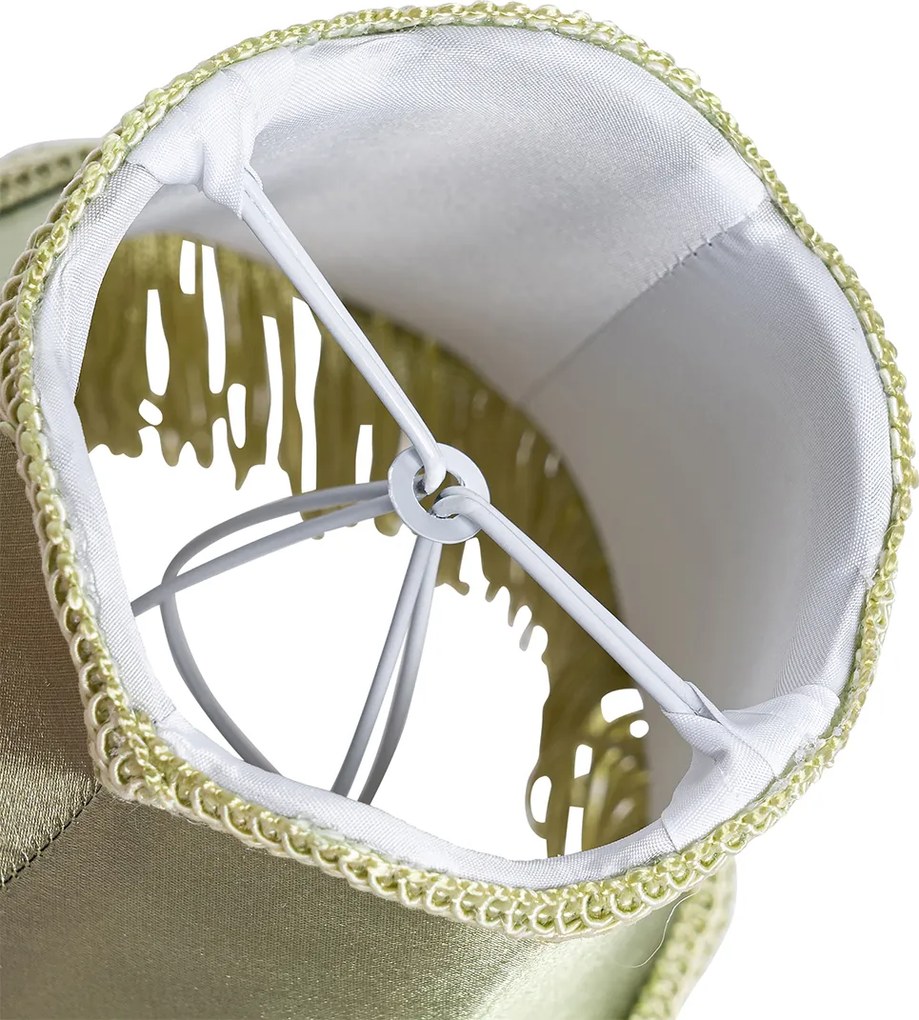 Paralume in tessuto verde 12 cm - Granny