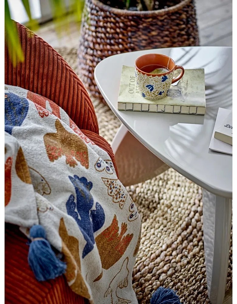 Coperta marrone in cotone riciclato 130x160 cm Anniversary – Bloomingville