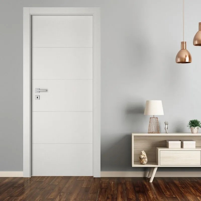 Porta tamburata battente Sleek bianco L 60 x H 210 cm reversibile