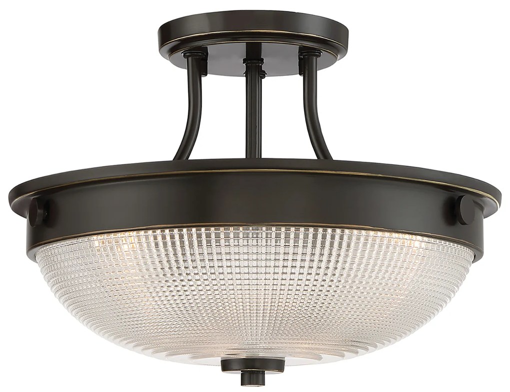 Lampadario Contemporaneo Mantle Vetro Bronzo Palladiano 2 Luci E27