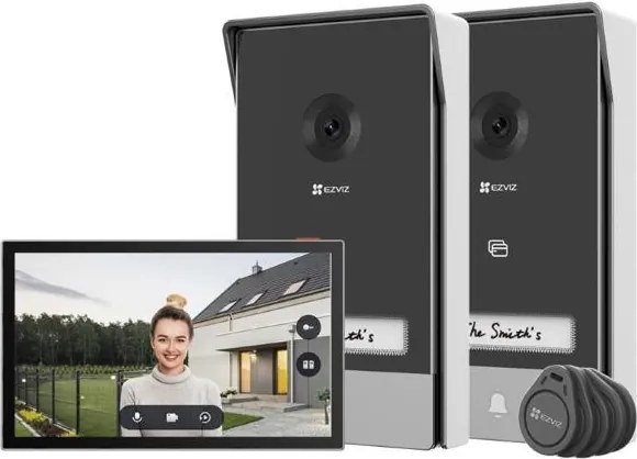 VIDEOCITOFONO SMART HP7 2-ENTRY KIT - 2K SCHERMO TOUCH 7" - CONTROLLO REMOTO - RILEVAMENTO MOVIMENTO - AUDIO BIDIREZIONALE - (EZVCSHP7TWOENTRYKIT)