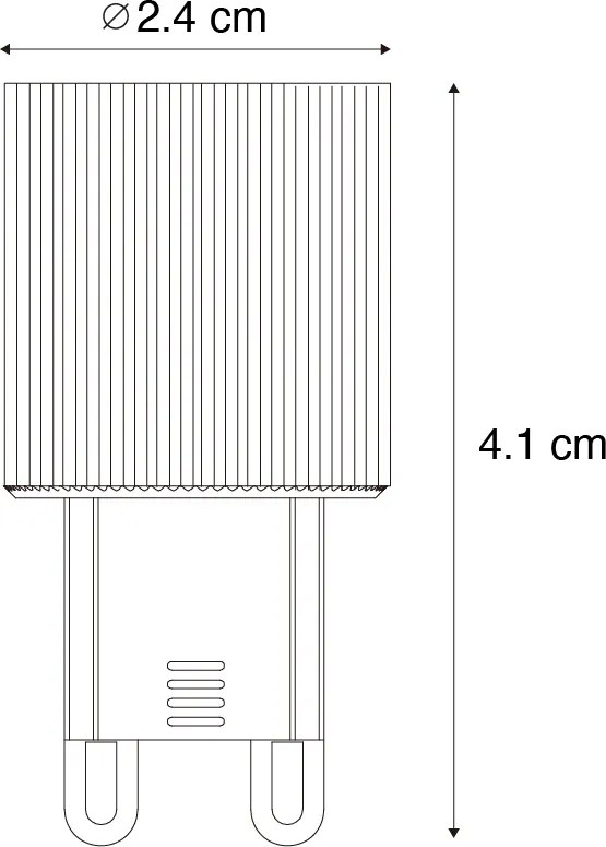 Set di 5 lampadine LED G9 24 mm 3W 300lm 2700K