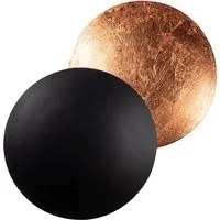 Lampada da parete Yosma 25x25x16 cm metallo nero e rame