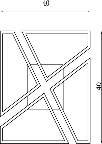 Searchlight 36520SI - Plafoniera LED dimmerabile QUATRO LED/29W/230V 40x40 cm