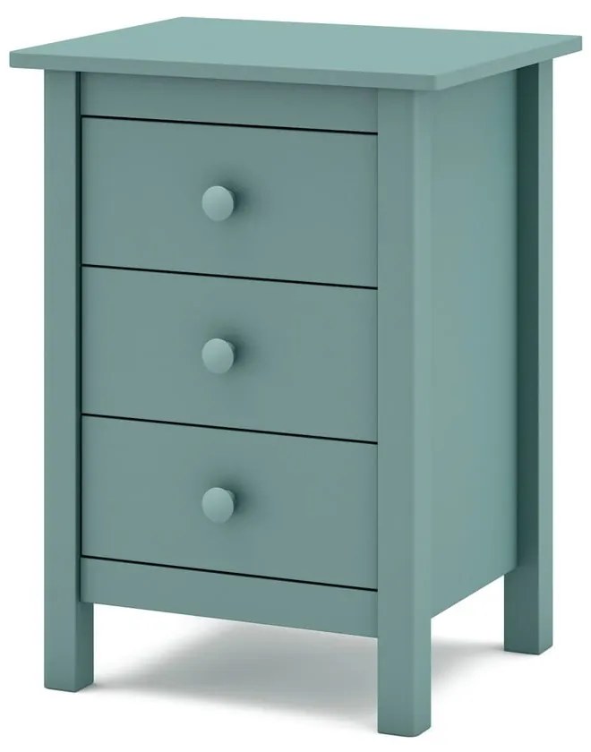 Comodino per bambini in legno di pino color petrolio Max - Marckeric