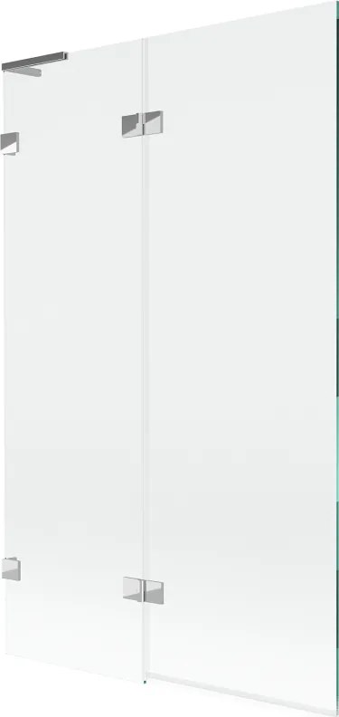 Mexen Lunar L parete doccia da vasca a 2 ante, sinistra 110 x 150 cm, trasparente, cromo - 897L-110-100-01-00-L