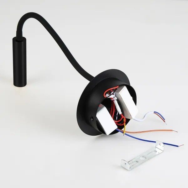 Brilagi - LED Lampada flessibile da muro con porta USB MAYA LED/3W/230V nero