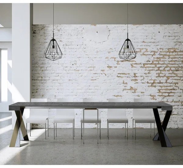 Consolle allungabile 90x40/300 cm DIAGO Cemento