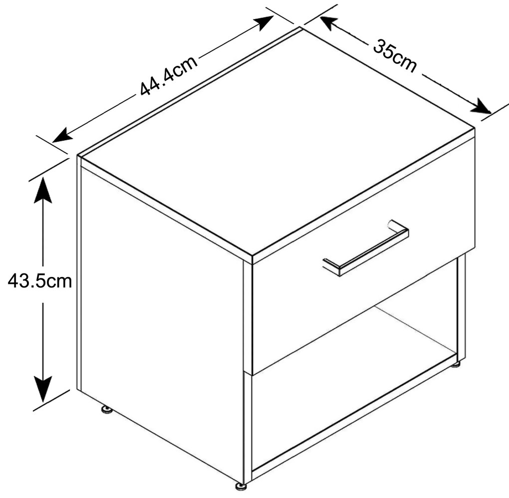 LEIF - comodino un cassetto e un vano