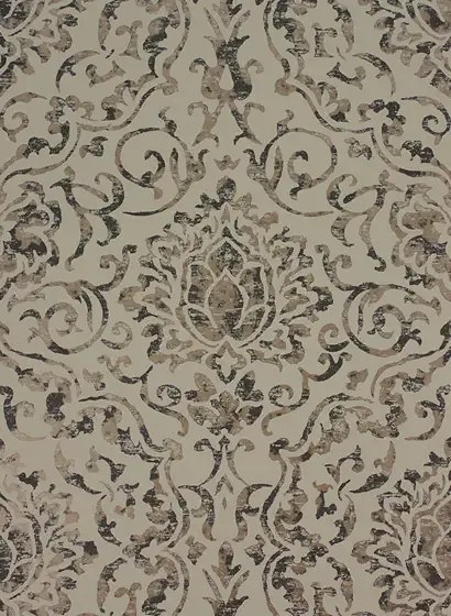 Nina Campbell Carta da parati Belem - Chocolate/ Gold