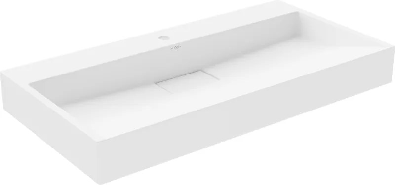 Mexen Ava lavabo da appoggio in conglomerato 1/O 90 x 46 cm, bianco - 23019001