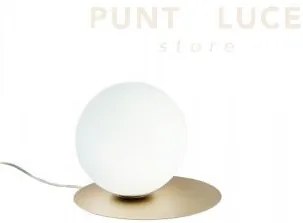 Snail  lumetto oro con sfera opale bianca 1 luce attacco g9 d.22cm