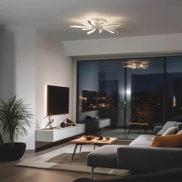 Brilagi - Lampadario a plafone LED dimmerabile TWIST LED/55W/230V 3000-6500K bianco + +TC
