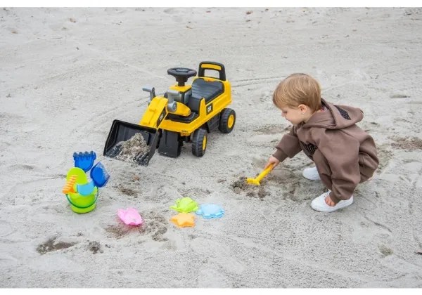 Bici a spinta caricatore CAT 2xAA giallo/nero
