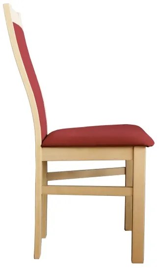 Sedia da pranzo ZOE rovere/rosso