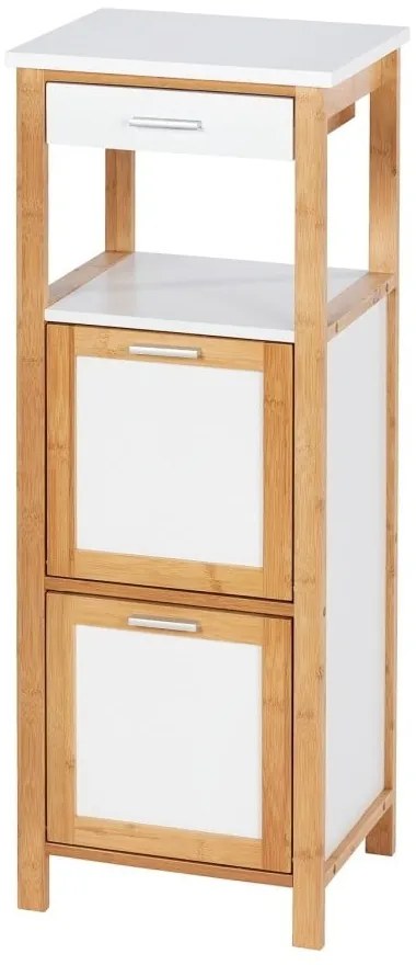 Mobile da bagno in bambù con 2 ripiani e spazio di archiviazione Finja - Wenko