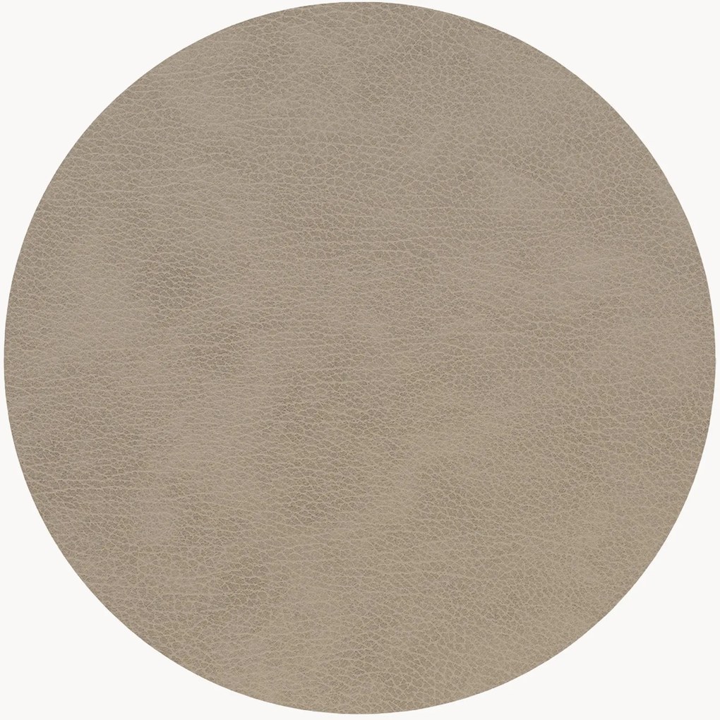 Tovaglietta rotonda in pelle fatta a mano Bull