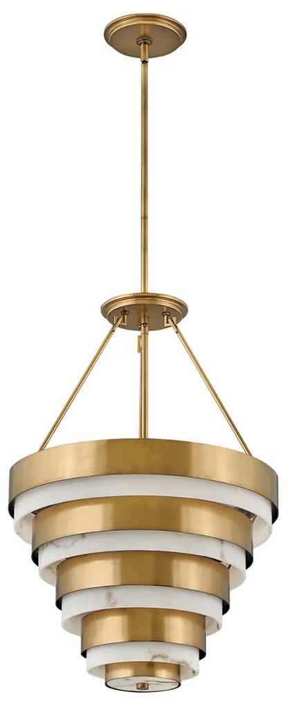 Lampadario Contemporaneo Echelon Acciaio Ottone Antico 4 Luci E14