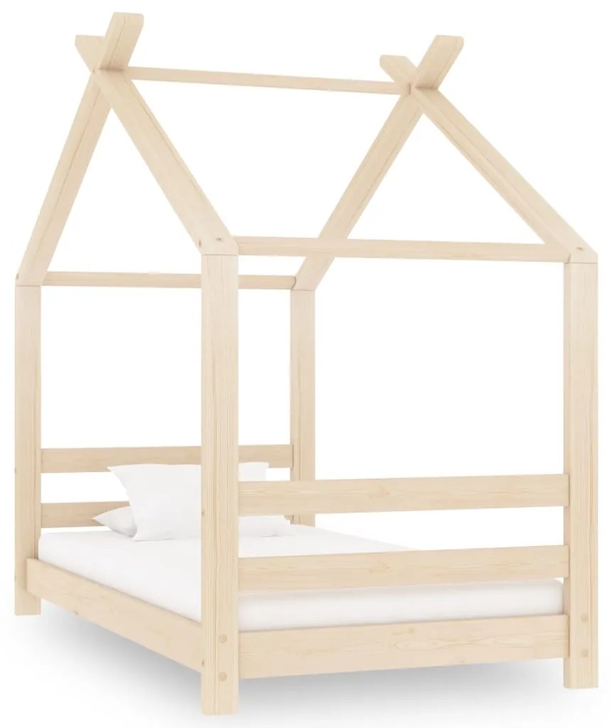 Giroletto Per Bambini İn Legno Massello Di Pino 70x140 Cm /