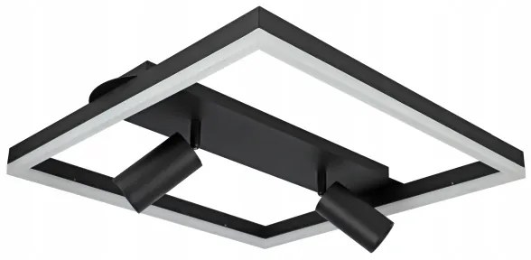 LED Plafoniera LED/38W/230V + 2xGU10/30W nera