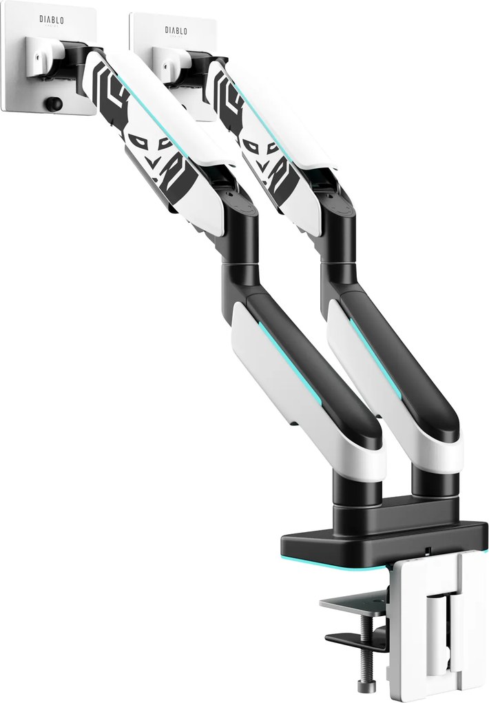 Supporto Doppio per Monitor da 49 Pollici Bianco e Nero X-Arm Dual RGB