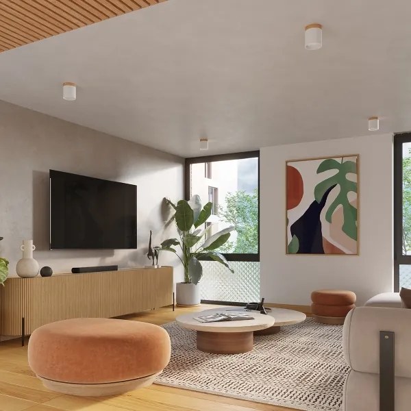 Sollux SL.1348 - Faretto RIF 1xGU10/10W/230V diametro 12 cm bianco