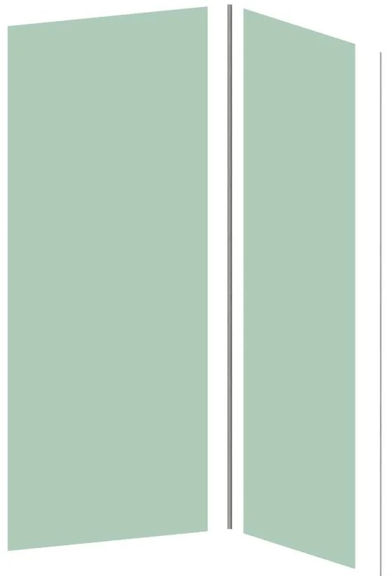 SALDI - Pannello da parete per il bagno con profili inclusi L. 90 x L. 120 x H. 210 cm - Lotto di 2