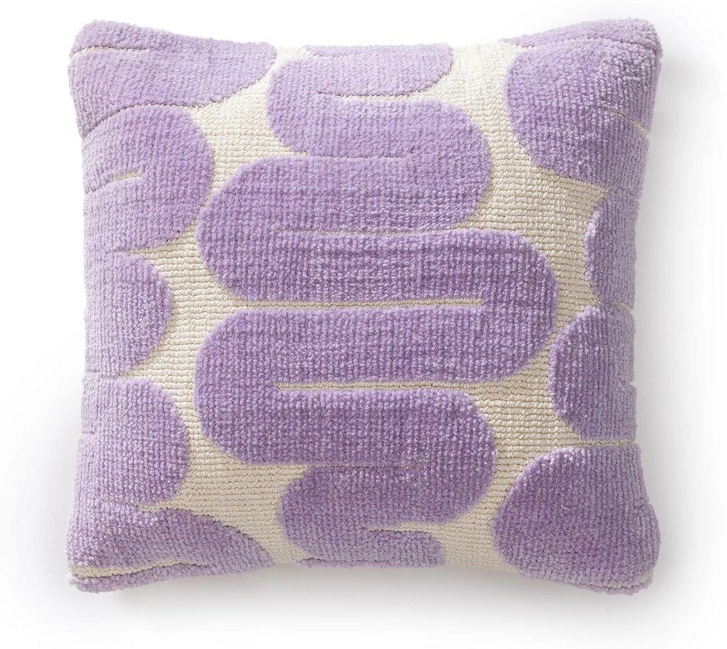 benuta Pop Copricuscino Ally Viola 45x45 cm - Tappeto design moderno soggiorno