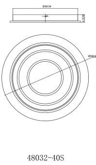 Globo 48032-40S - Plafoniera LED da soffitto JAYDEN LED/40W/230V 3000K Ø 48 cm