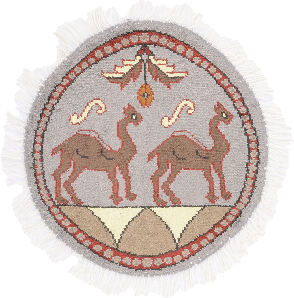 Agra Tappeto 50x50 (Indian) Annodato A Mano
